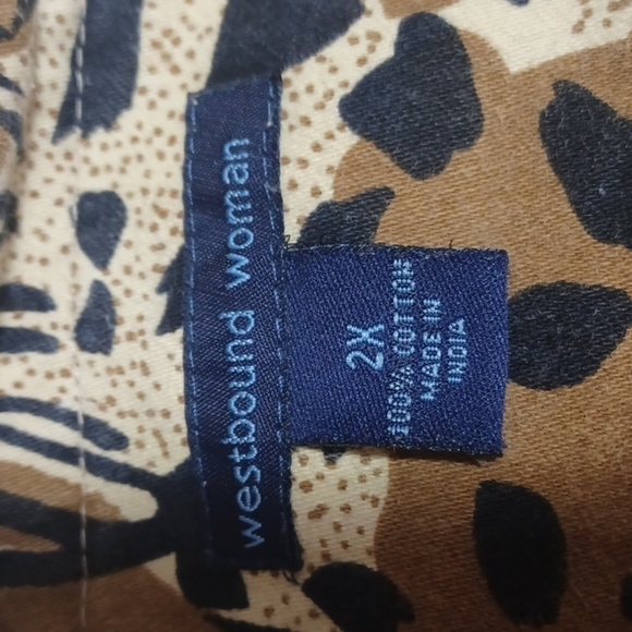 WESTBOUND WOMAN Safari Blouse with Zip Front SIZE 2X - Picture 7 of 8